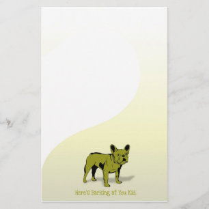 Barking at You French Bulldog Stationary Stationery