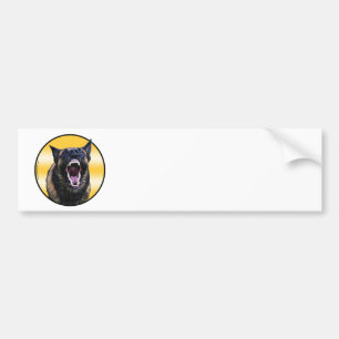 Barking Belgian Malinois "Maligator" Bumper Sticker