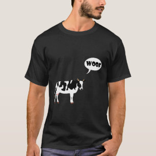 Barking Cow Woof Farm Animal Humour T-Shirt