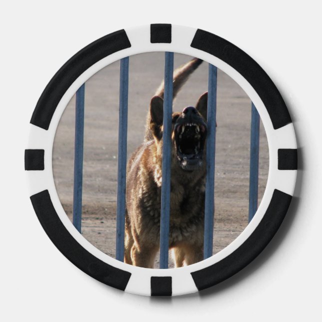 Barking dog poker chips (Front)