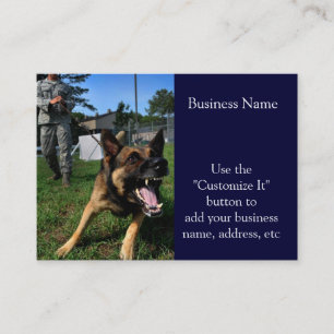 Barking German Shepherd Business Card