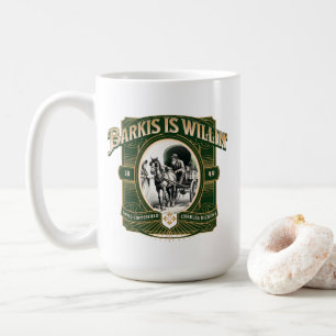 Barkis is Willin' Green Gold Literary Coffee Mug