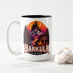 Barkula Est. In The Dog House Gothic Dog Parent Two-Tone Coffee Mug