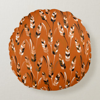 Barley Corn Organic Bread Background Round Cushion