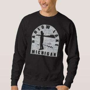 Barlow Lake Ice Fishing Michigan Sweatshirt