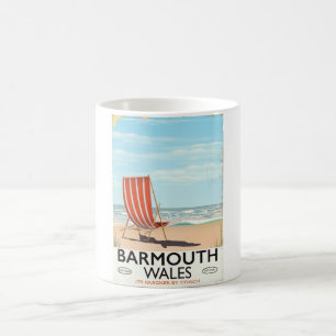Barmouth North wales vintage travel poster Coffee Mug