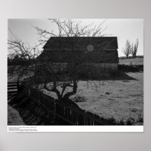 Barn, against Sun (flare spot), March 1962 Poster