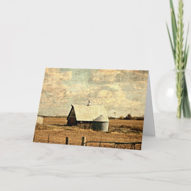 Barn and Silo Birthday Card (Front)