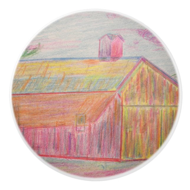 Barn Art Ceramic Knob (Front)