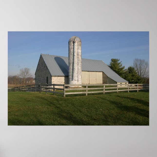 Barn at Sunrise Poster (Front)