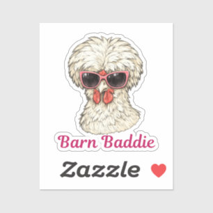 Barn Baddie Funny Glam Chicken in Pink Sunglasses 