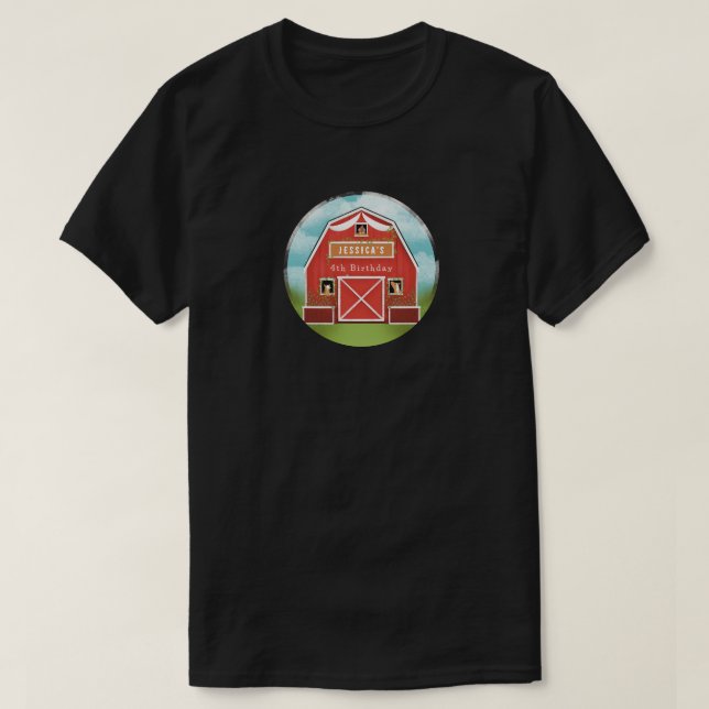 Barn Birthday Party Parent T-Shirt (Design Front)