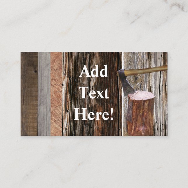Barn Board Rustic Wood Business Card (Front)