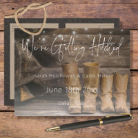 Barn & Boots Rustic Cowboy Wedding Save the Date