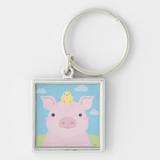 Barn Buddies - Piglet & Chick Key Ring (Front)