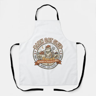 Barn Cat Club Cat Farmer Farm Animal Mashup Cat Vi Apron