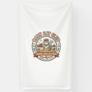 Barn Cat Club Cat Farmer Farm Animal Mashup Cat Vi Banner