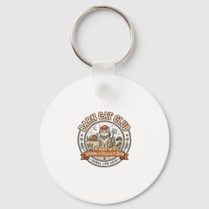 Barn Cat Club Cat Farmer Farm Animal Mashup Cat Vi Key Ring