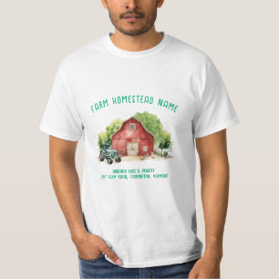 Barn Chicken Coop Double Sided Farm Business T-Shirt
