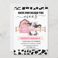 Barn Cow Print Have You Heard The Moos Birthday