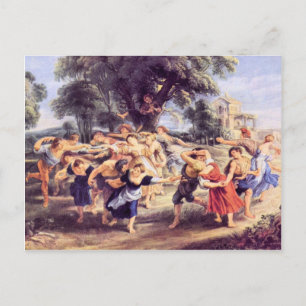Barn dance by Paul Rubens Postcard