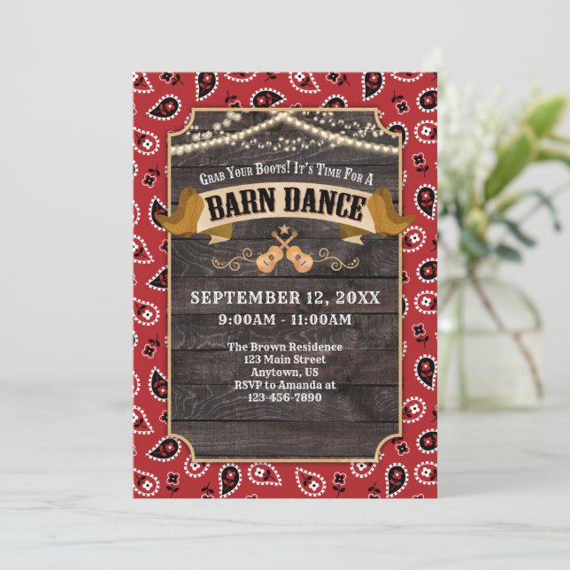 Barn Dance Invitation (Standing Front)