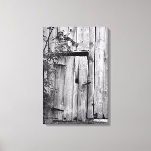 Barn Door in Black and White Canvas Print
