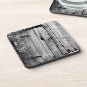 Barn Door in Black and White Coaster