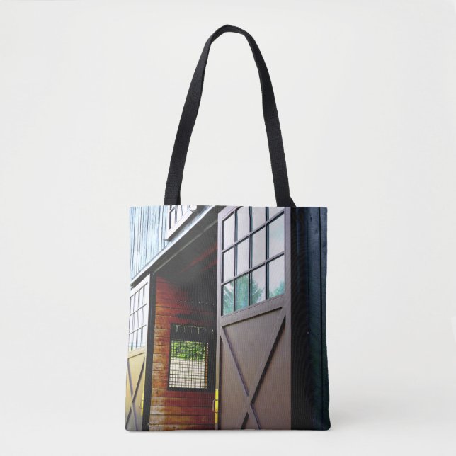 Barn Door Perspective Tote Bag (Front)