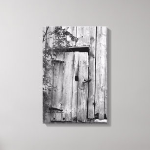 Barn Door with Tree Canvas Print