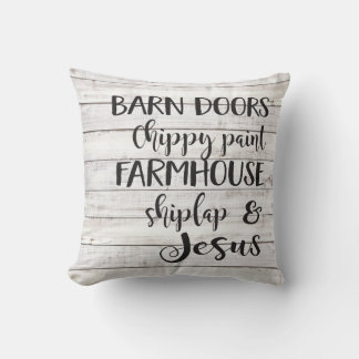 Barn doors … and Jesus pillow