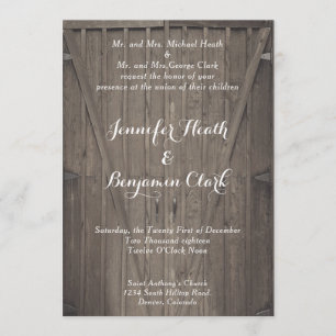 Barn Doors Wedding Invitation