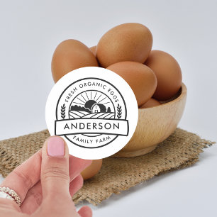 Barn Family Farm Farmer Round Decorative Classic Round Sticker