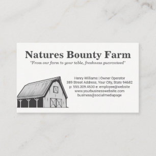 Barn Farmland Agriculture Business Card