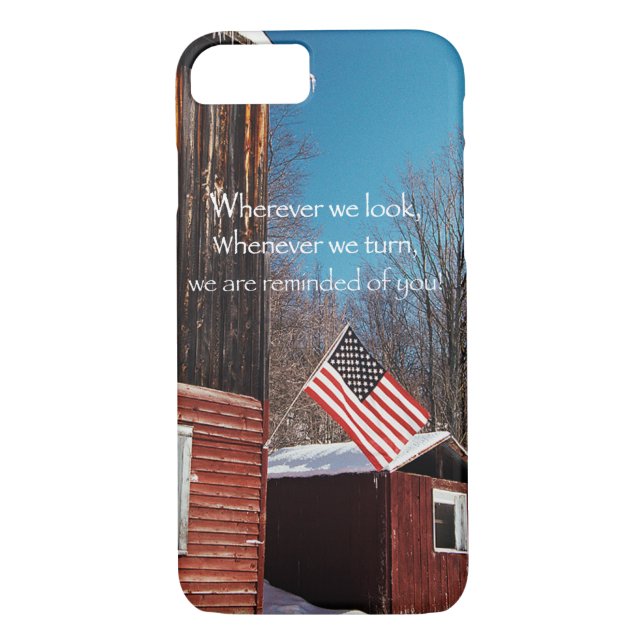 Barn Flag Patriotic Reminders All Around Case-Mate iPhone Case (Back)