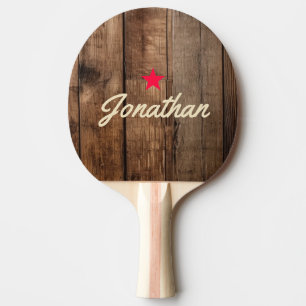 Barn Floor Boards Vintage Star Signature Ping Pong Paddle