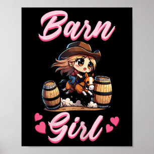 Barn Girl I Equestrian Pony Horse Fan Poster