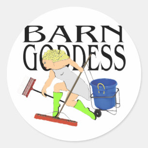 Barn Goddess Classic Round Sticker