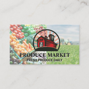 Barn   Grocery Store Produce Stand Business Card
