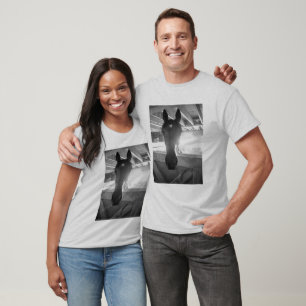 Barn Horse.Black and White Photography T-Shirt