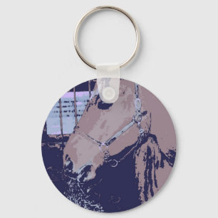 Barn Horse Pop Art Key Ring