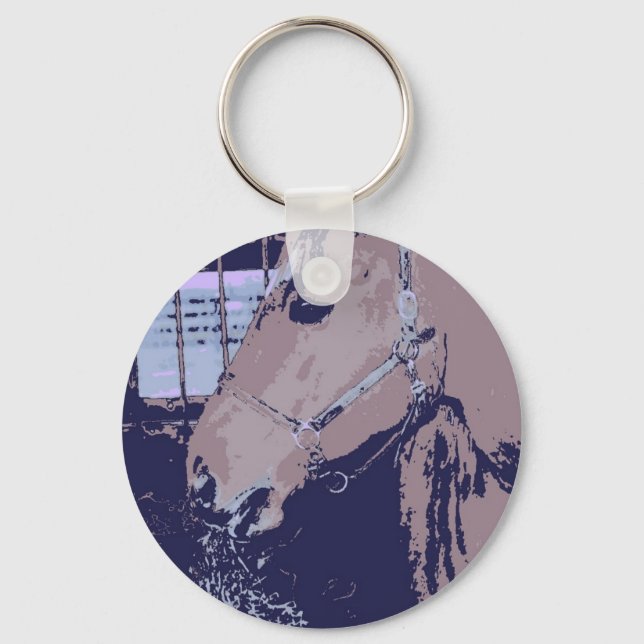 Barn Horse Pop Art Key Ring (Front)