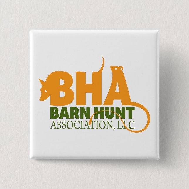 Barn Hunt Association LLC Logo Gear 15 Cm Square Badge (Front)