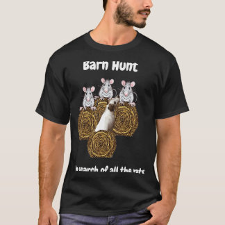 Barn Hunt  in search of rats Parson Russell Terrie T-Shirt