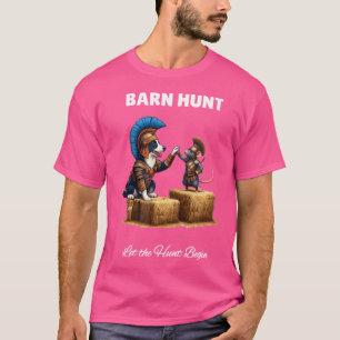 Barn Hunt Lover Cute Warrior Rat And Border Collie T-Shirt