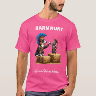Barn Hunt Lover Cute Warrior Rat And Border Collie T-Shirt