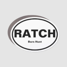 Barn Hunt Title car magnet - RATCH Rat Champion