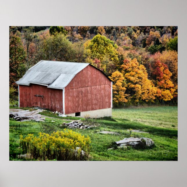 Barn in Autumn - PA Poster (Front)