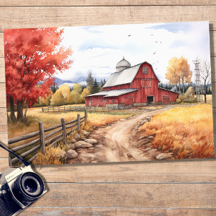 Barn In Fall 2 Decoupage Paper