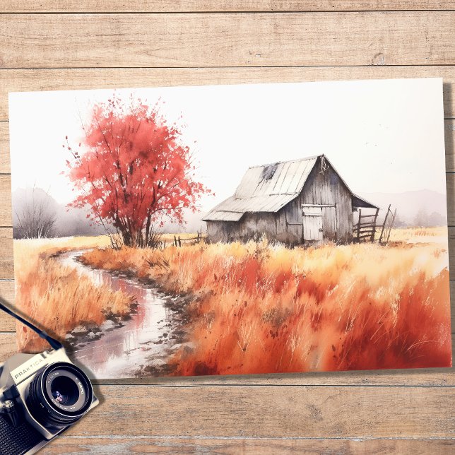 Barn In Fall 6 Decoupage Paper (Creator Uploaded)